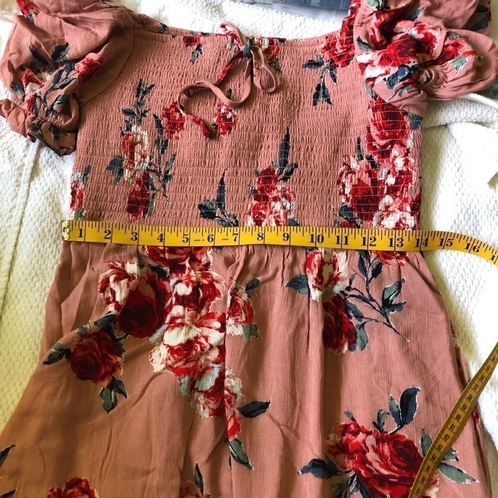 BAND OF GYPSIES Floral Boho Mini Dress.Size M - Picture 8 of 16
